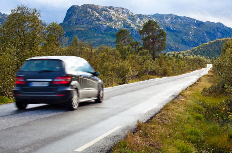 Car traveling stock image. Image of journey, scenic, norway 24384137