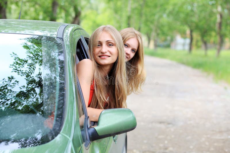 Car trip royalty free stock photos