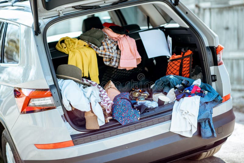 Overloaded trunk stock photo. Image of overloading, family 35026416