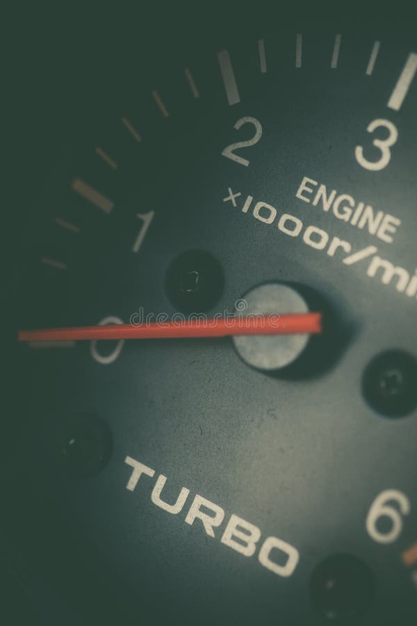 Car turbo gauge stock image. Image of measure, retro 174453191