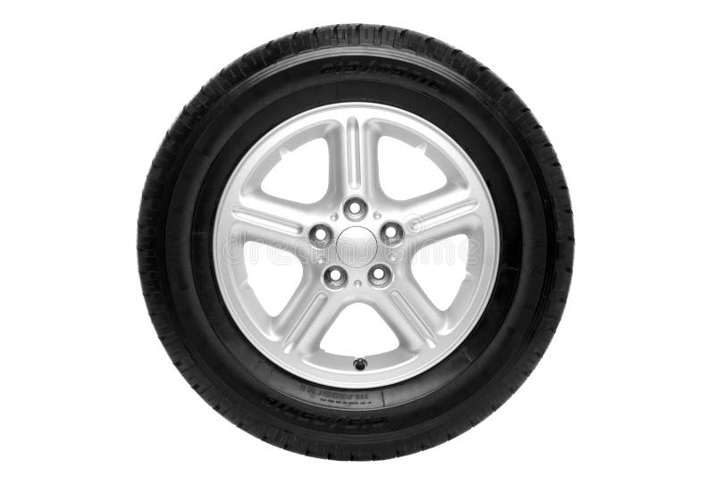 Car tyre isolated with clipping path