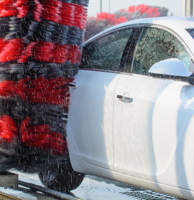 Car wash brushes stock photo. Image of cleaning, rollers 32509112