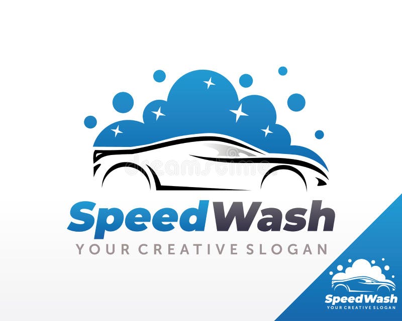Car Wash Logo. Cleaning Car Logo Design Vector Stock Vector Illustration of blue, creative