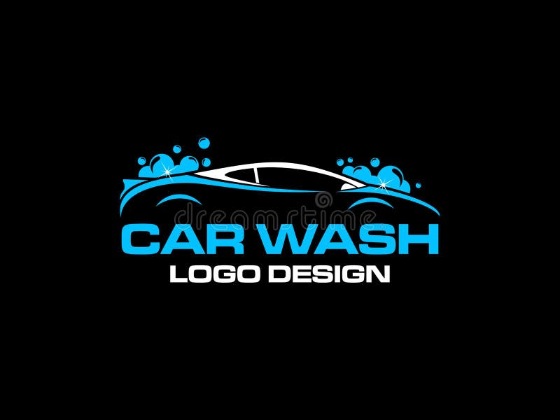 Carwash classic car design Royalty Free Vector Image