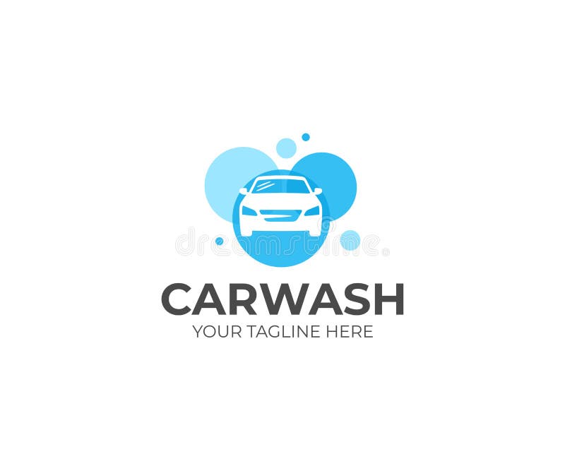 Car wash logo design template Royalty Free Vector Image