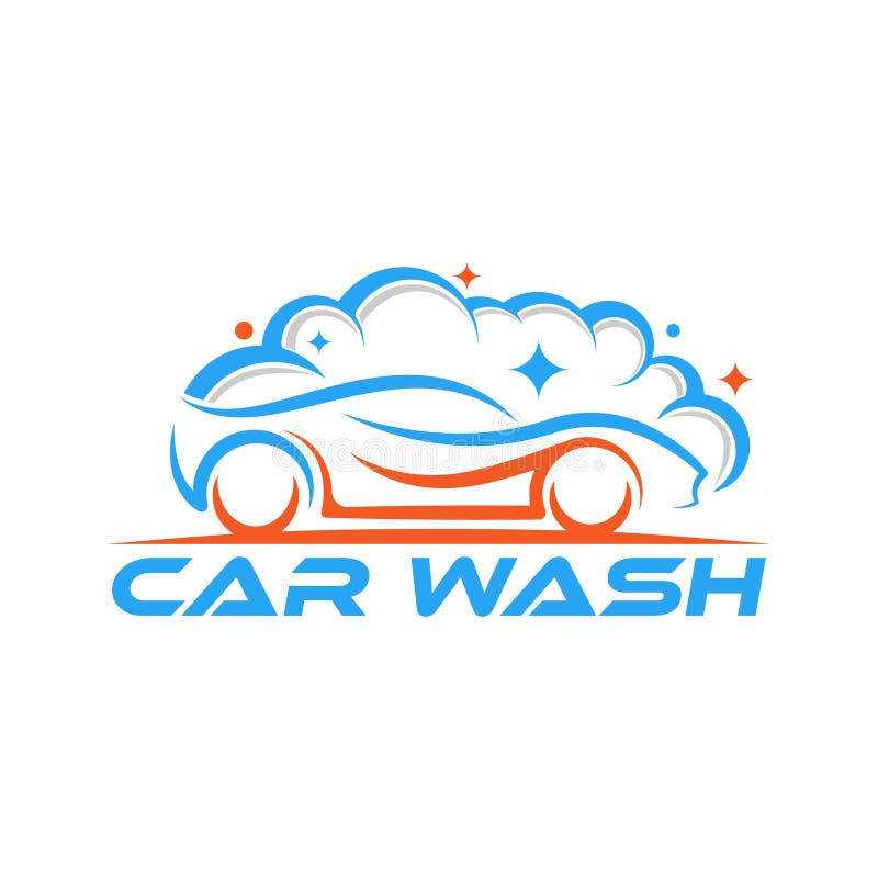 Car Wash Logo Vector Illustration template. Trendy Car Wash vector logo icon silhouette design. Car Auto Cleaning logo vector illustration for car detailing and car wash service