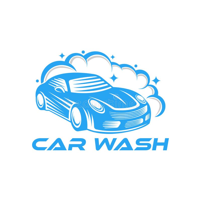 Car Wash Logo Vector Illustration template. Trendy Car Wash vector logo icon silhouette design. Car Auto Cleaning logo vector illustration for car detailing and car wash service