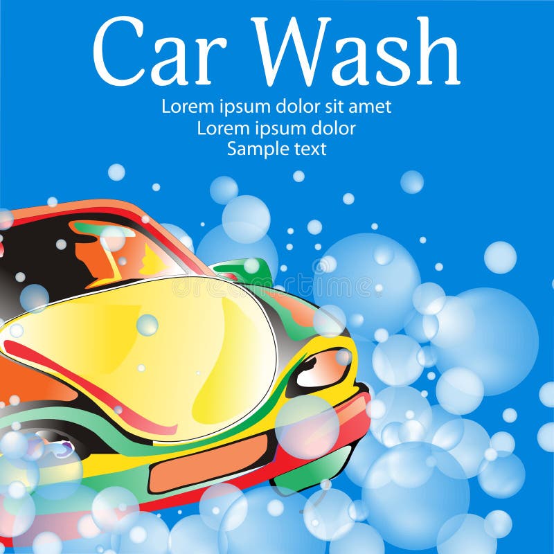 Car wash service stock vector. Illustration of motor - 32483991
