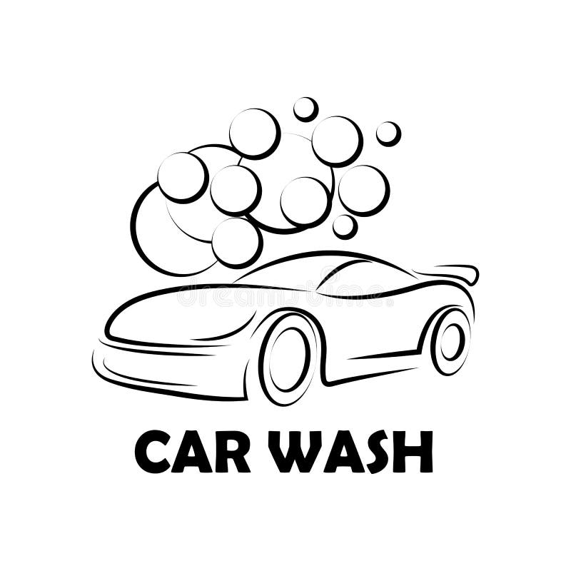 Car wash logo vector image stock illustration. Illustration of design