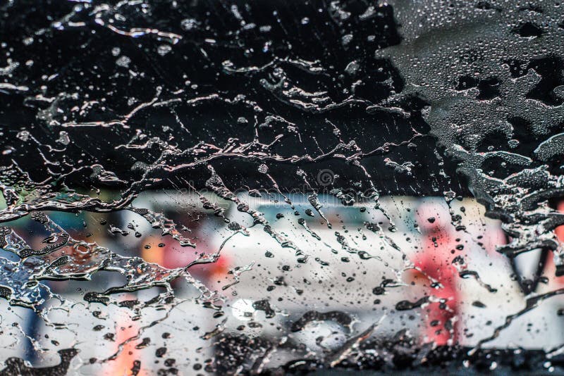 Car wet window in car wash stock photo. Image of glass 113774500