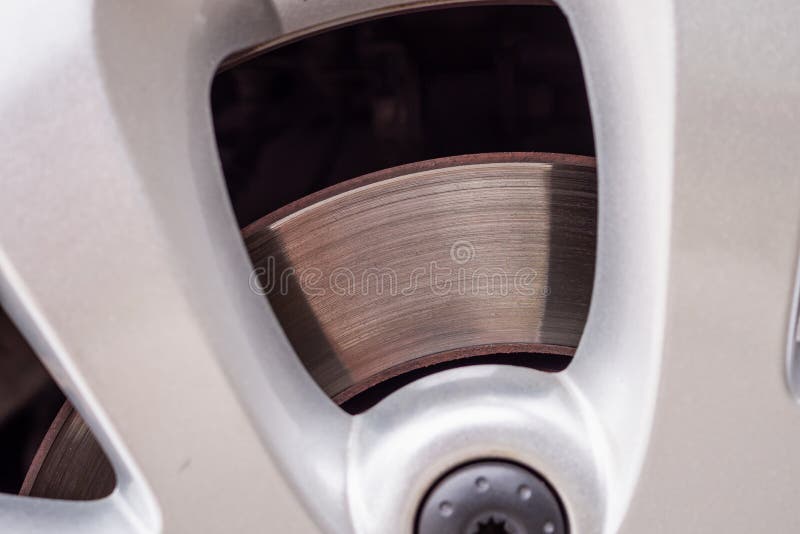Car wheels with disc brake stock photo. Image of rotor 154490222