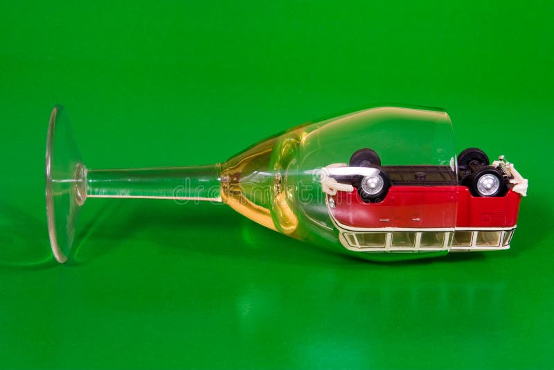 Car in wine glass stock photo. Image of hazard, drive 16016946