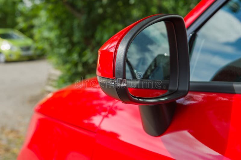 Car wing mirror stock photo. Image of body, door, detail 65373816