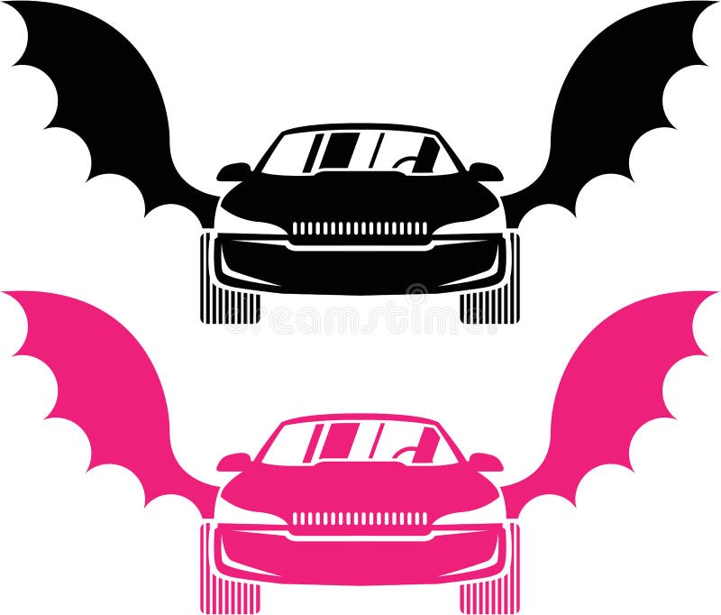 Car with wings stock vector. Illustration of race, icon 49277239