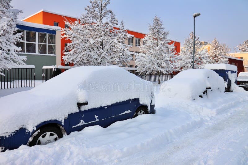 Car in winter.