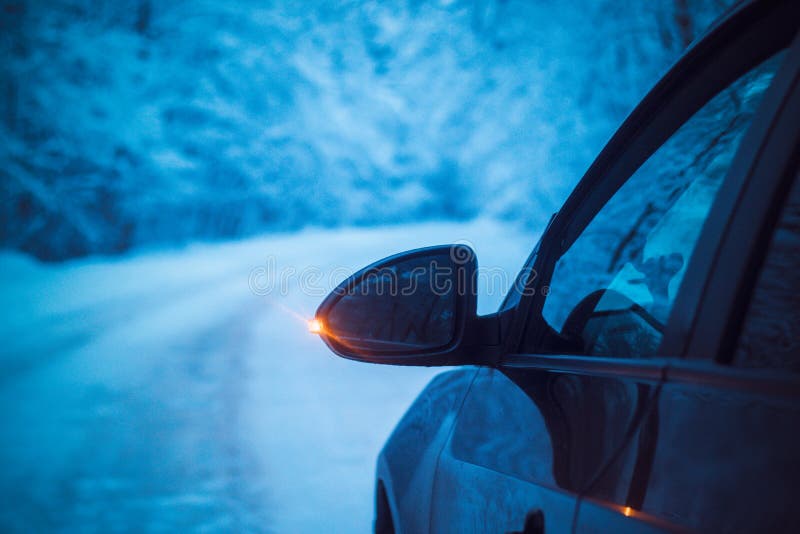 Car in Winter in Nature Outside the City. Snow Picture. Snow on the ...