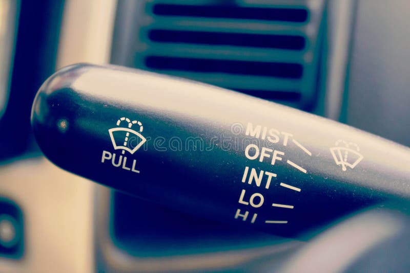 Car wiper control stick stock image. Image of automotive 70596951