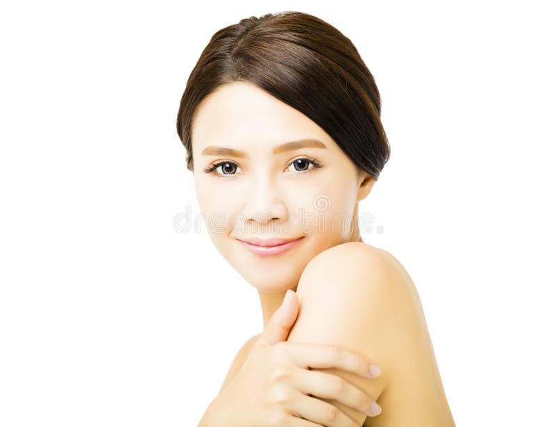 Cara bonita da jovem mulher do close up imagem de stock royalty free Cara bonita da jovem mulher do close up imagem de stock royalty free