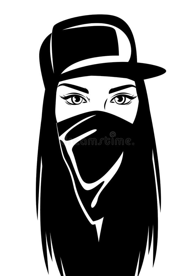 Cara bonita de la muchacha del swag del hip-hop Ilustración del vector ilustración del vector Cara bonita de la muchacha del swag del hip-hop Ilustración del vector ilustración del vector