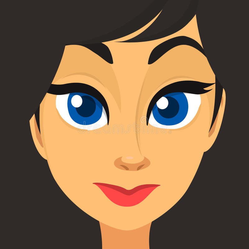 Cara da moça dos desenhos animados Ilustração do vetor do avatar bonito da mulher ilustração do vetor Cara da moça dos desenhos animados Ilustração do vetor do avatar bonito da mulher ilustração do vetor