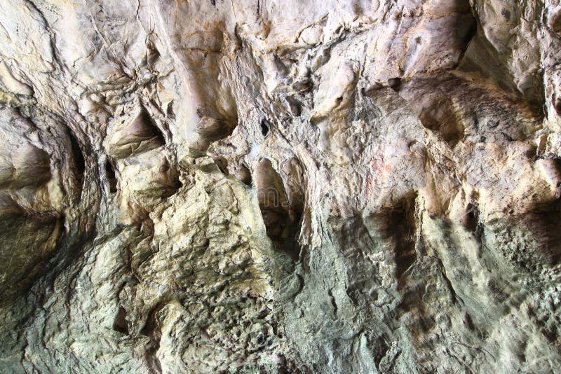 Rock face of limestone cave - detail. Rock face of limestone cave - detail