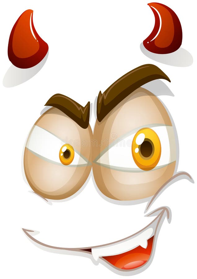 Cara del diablo en blanco libre illustration Cara del diablo en blanco libre illustration