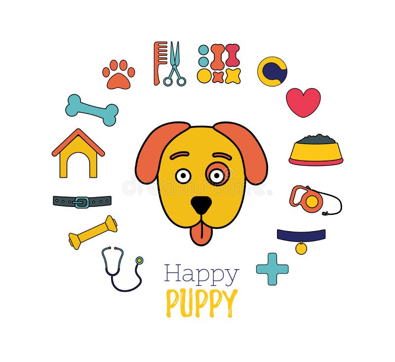 Cara del perrito Hotel para los animales domésticos clínica o refugio veterinaria para los perros Cuidado animal libre illustration Cara del perrito Hotel para los animales domésticos clínica o refugio veterinaria para los perros Cuidado animal libre illustration