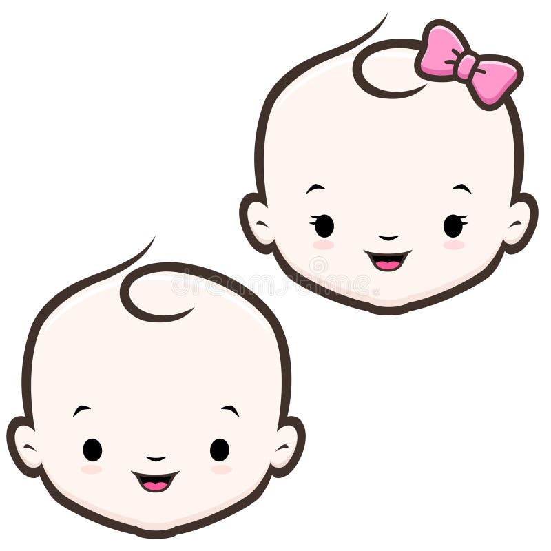 Cara Do Bebê Dos Desenhos Animados Ilustração do Vetor, desenho de  bebezinha 