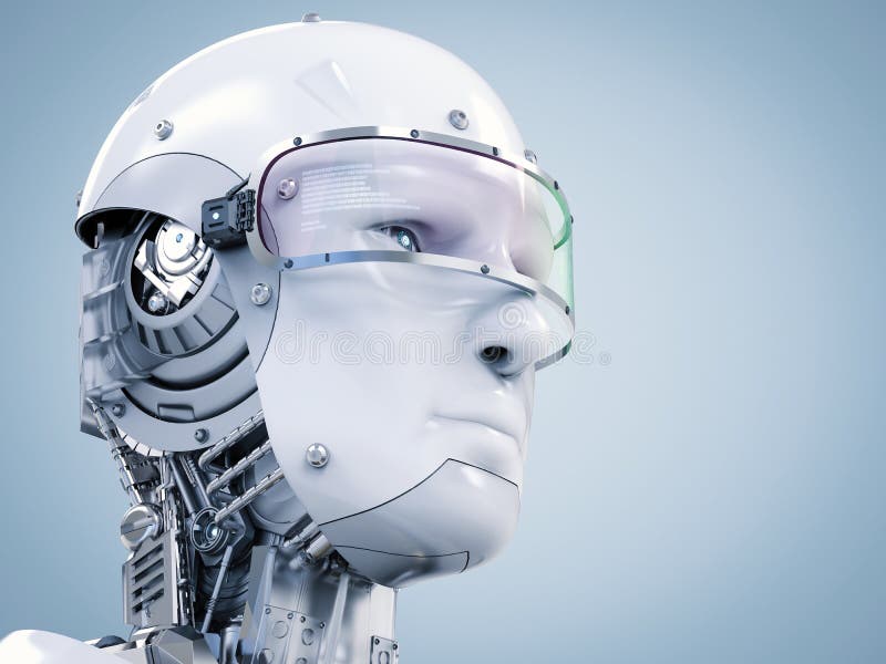 Cara do Cyborg ou cara do robô ilustração do vetor Cara do Cyborg ou cara do robô ilustração do vetor