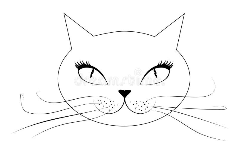 Gato Preto E Branco Dos Desenhos Animados Ilustração do Vetor - Ilustração  de estilizado, animais: 40375470