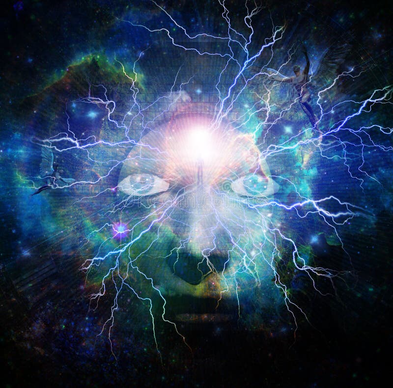 Cara do universo ilustração stock. Ilustração de espiritual - 149648874