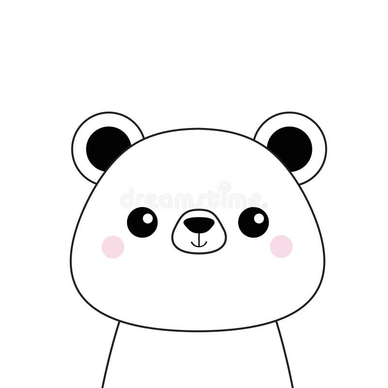 Vetores de Desenho Animado De Rosto De Urso Panda Bonito Isolado Em Branco  Ilustração Vetorial e mais imagens de Animal - iStock