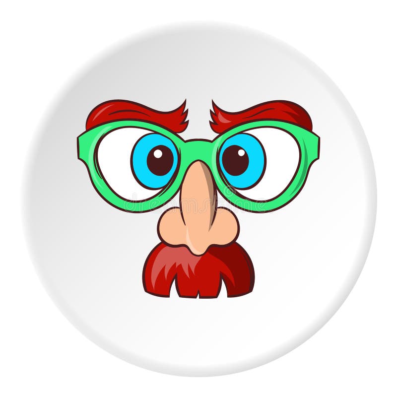 Cara do ícone do mágico, estilo dos desenhos animados ilustração do vetor
