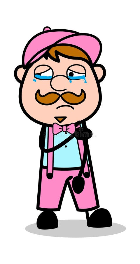 Cara gritadora - ejemplo retro del vector del vendedor del hombre de entrega libre illustration