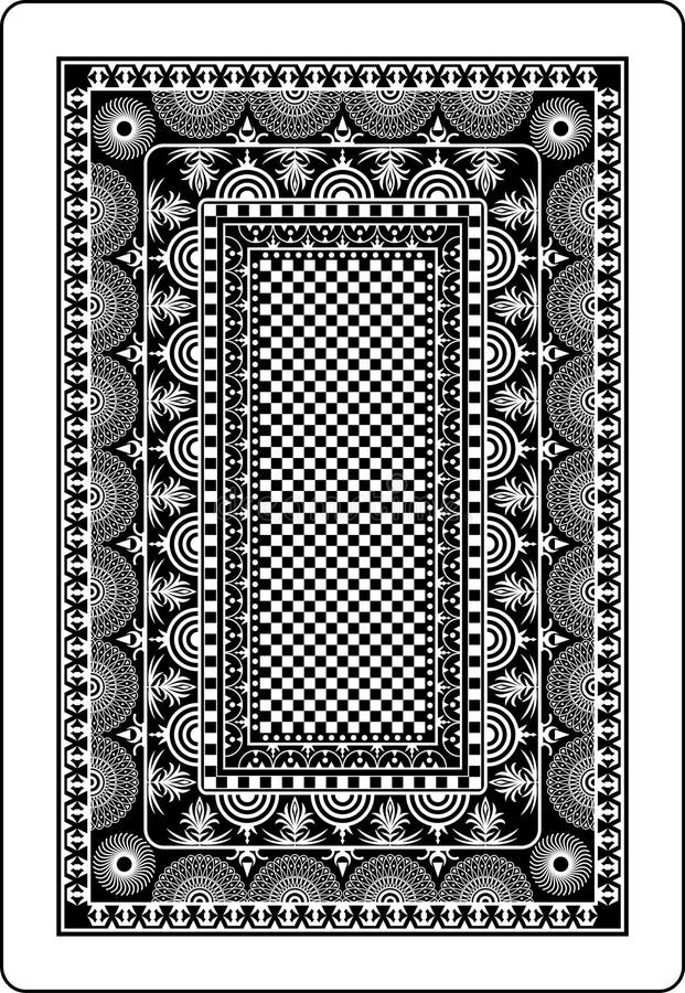 Cara posterior 62x90 milímetro de tarjeta que juega ilustración del vector Cara posterior 62x90 milímetro de tarjeta que juega ilustración del vector
