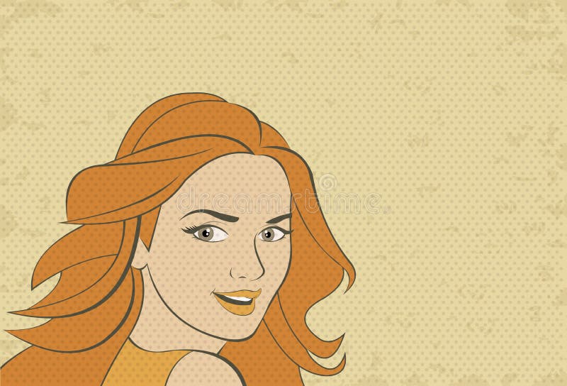 Cara retra hermosa de la mujer libre illustration Cara retra hermosa de la mujer libre illustration