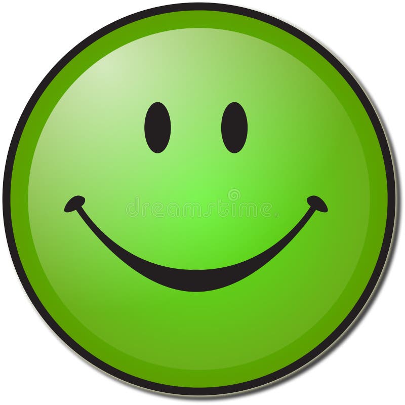 Cara Sonriente Verde Feliz Foto de archivo - Imagen: 6175560