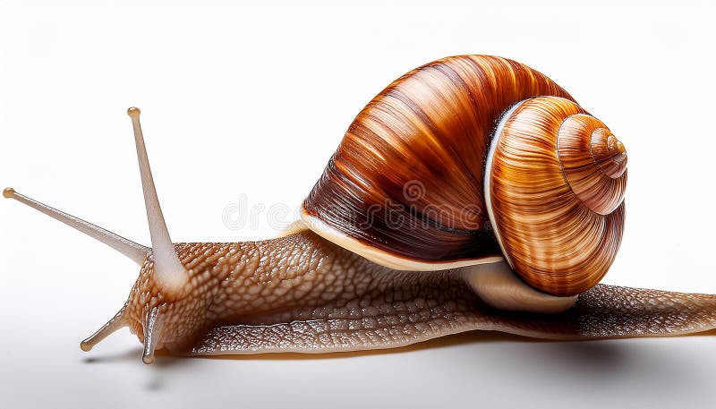 Caracol aislado en un fondo blanco stock de ilustración