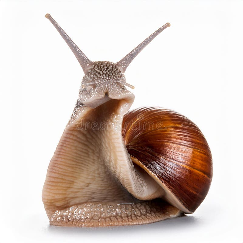 Caracol aislado en un fondo blanco stock de ilustración
