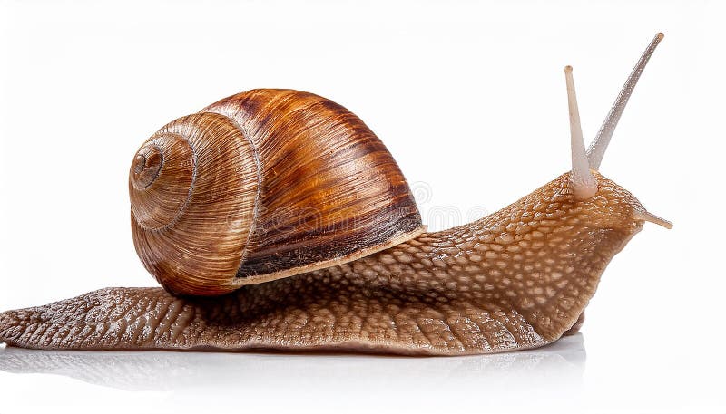Caracol aislado en un fondo blanco stock de ilustración