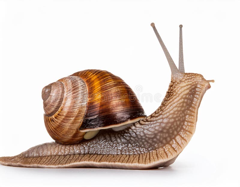 Caracol aislado en un fondo blanco stock de ilustración