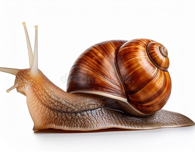 Caracol aislado en un fondo blanco stock de ilustración