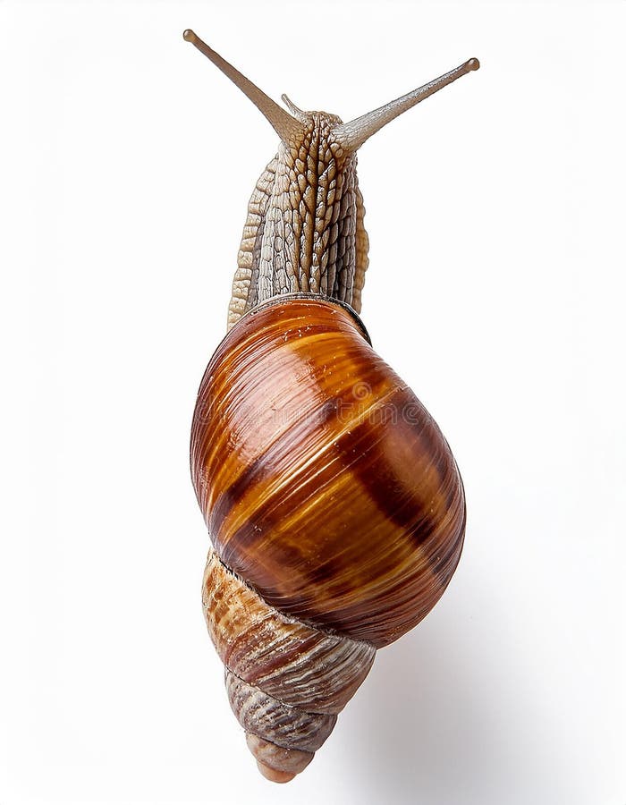 Caracol aislado en un fondo blanco stock de ilustración