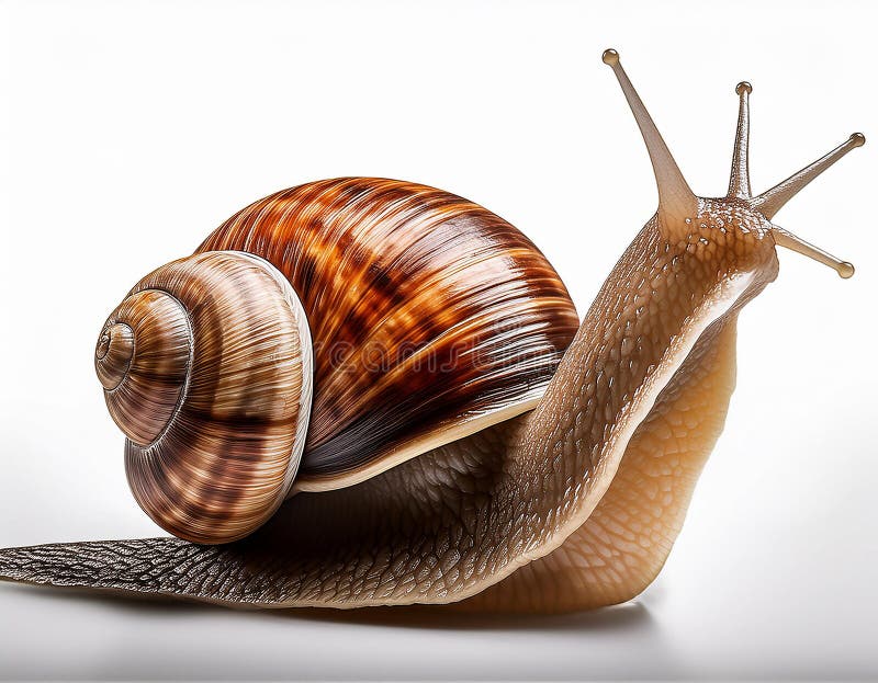 Caracol aislado en un fondo blanco stock de ilustración