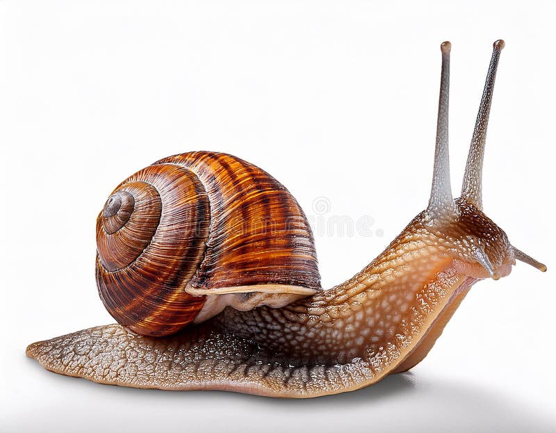 Caracol aislado en un fondo blanco stock de ilustración