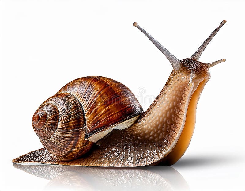 Caracol aislado en un fondo blanco stock de ilustración