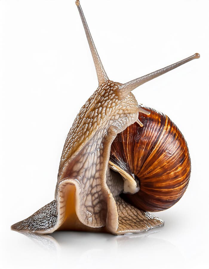 Caracol aislado en un fondo blanco stock de ilustración