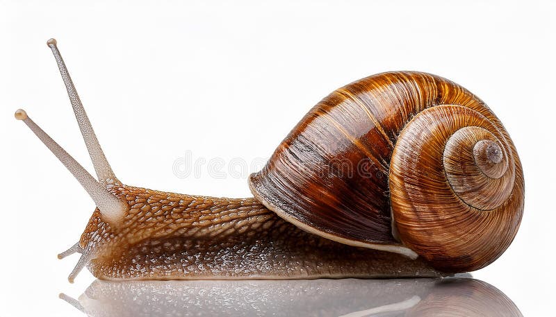 Caracol aislado en un fondo blanco stock de ilustración