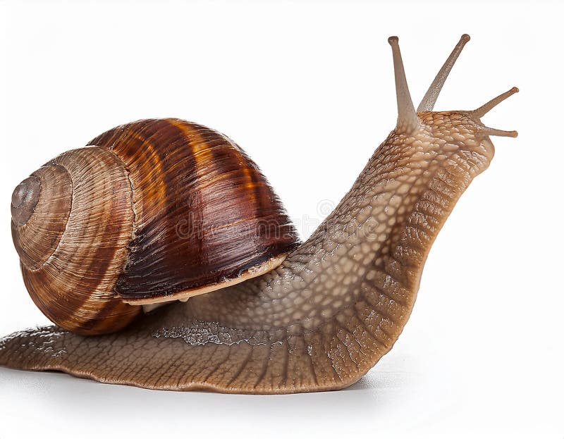 Caracol aislado en un fondo blanco stock de ilustración