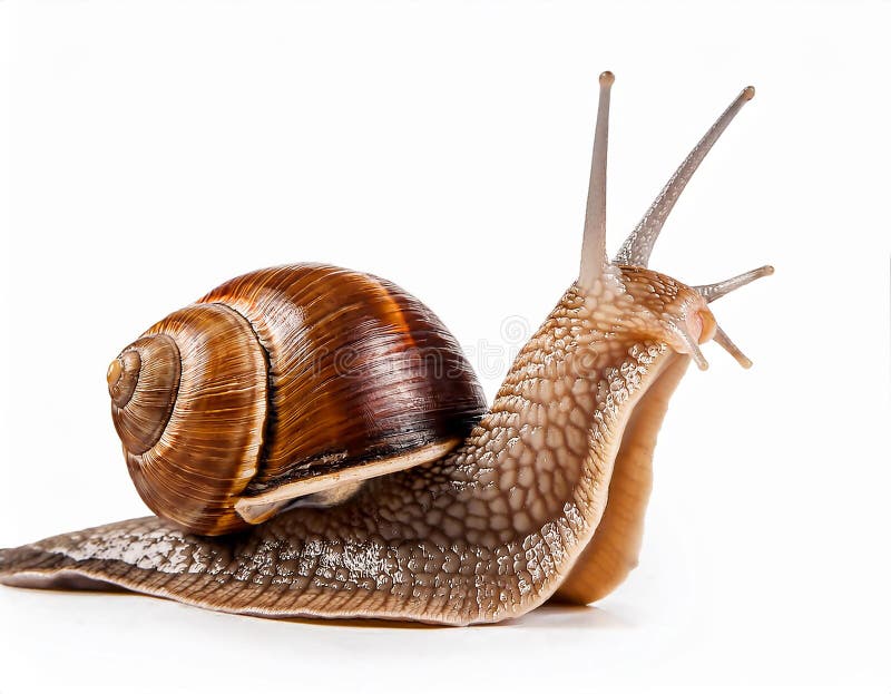 Caracol aislado en un fondo blanco stock de ilustración